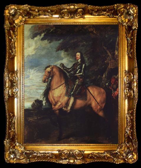 framed  Anthony Van Dyck Portrat Karls I. Konig of England, ta009-2